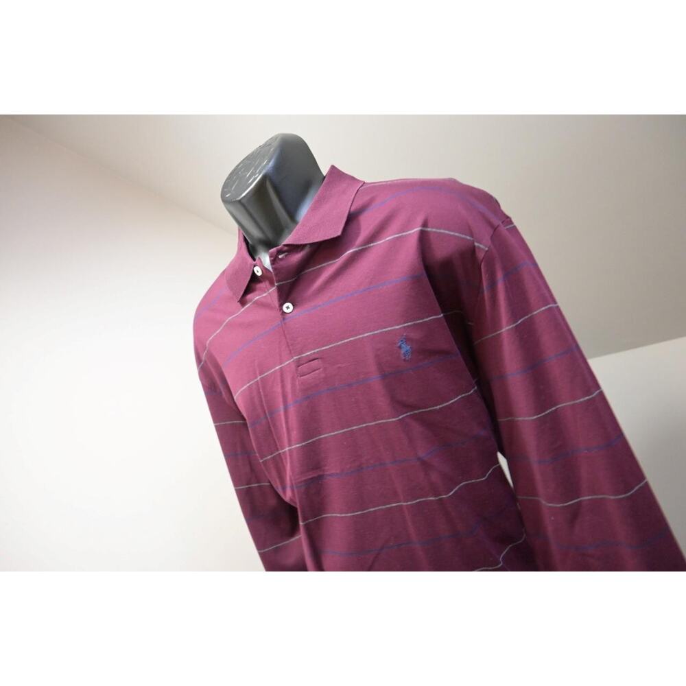 Polo Ralph Lauren Golf Shirt Classic Fit Striped Long Sleeve Mens 2XL XXL